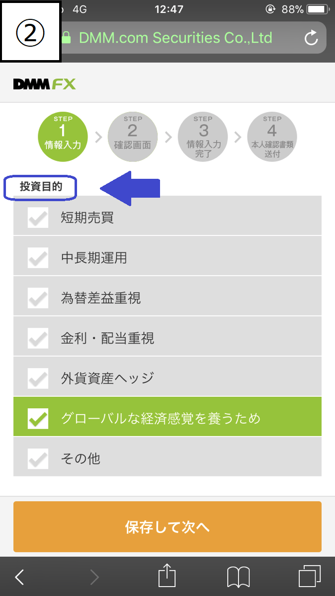 DMMFX口座開設フローSP10