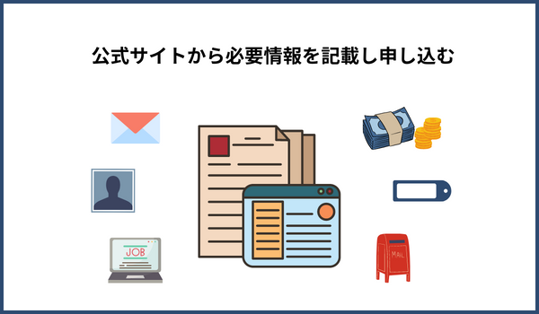 公式サイトから必要情報を記載し申し込む